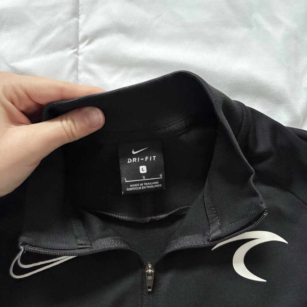 Nike Dri-Fit Long Sleeve Full Zip Jacket Womens Size Large Black Breathable - Picture 3 of 8
